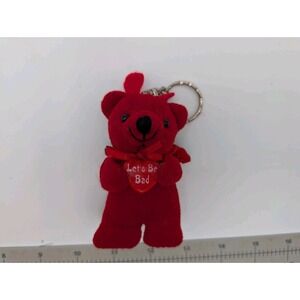 Red Devil Bear Plush Keyring Lets Be Bad 4 Inch Novelty Inc Stuffed Animal Toy